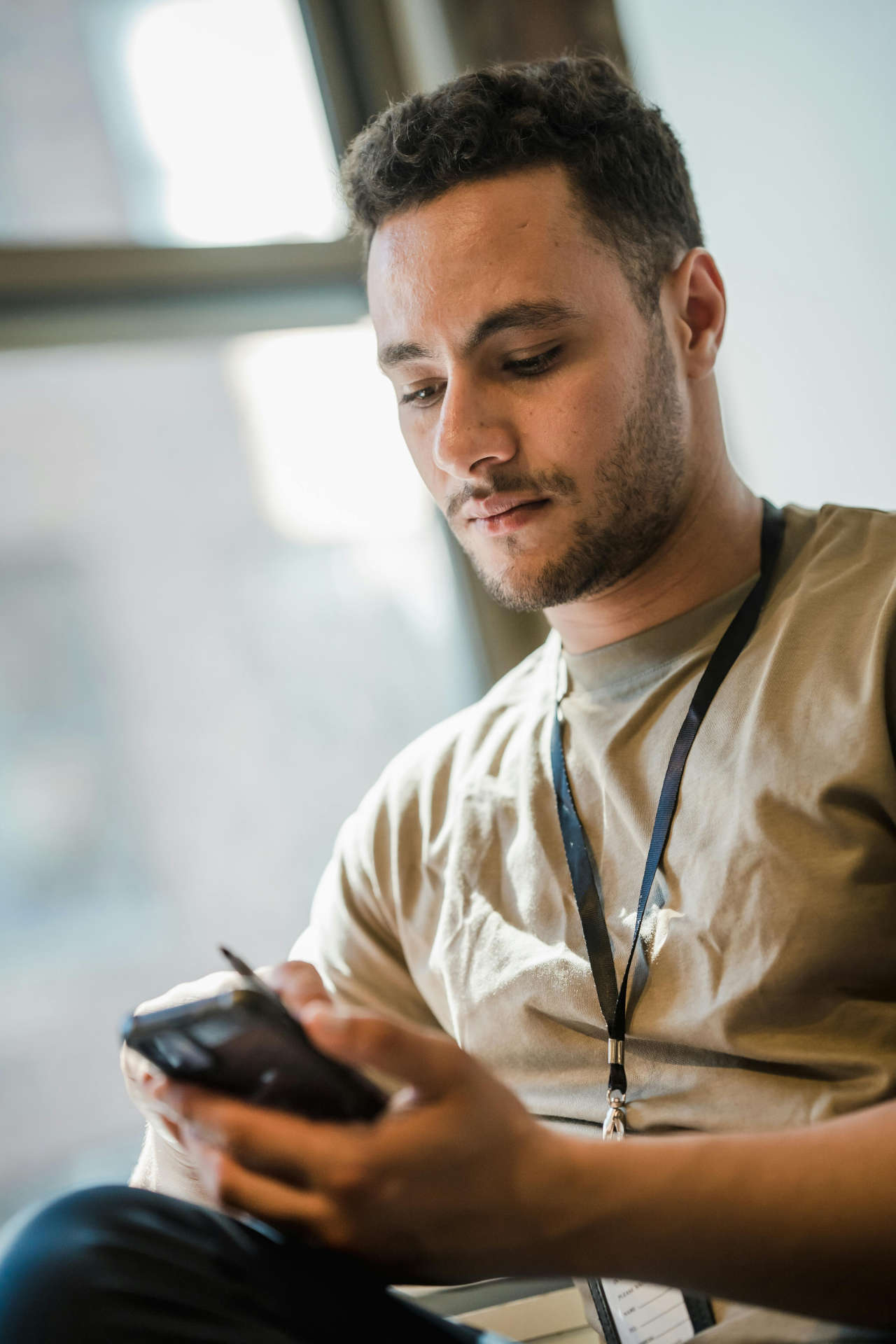 Man Using Mobile Phone