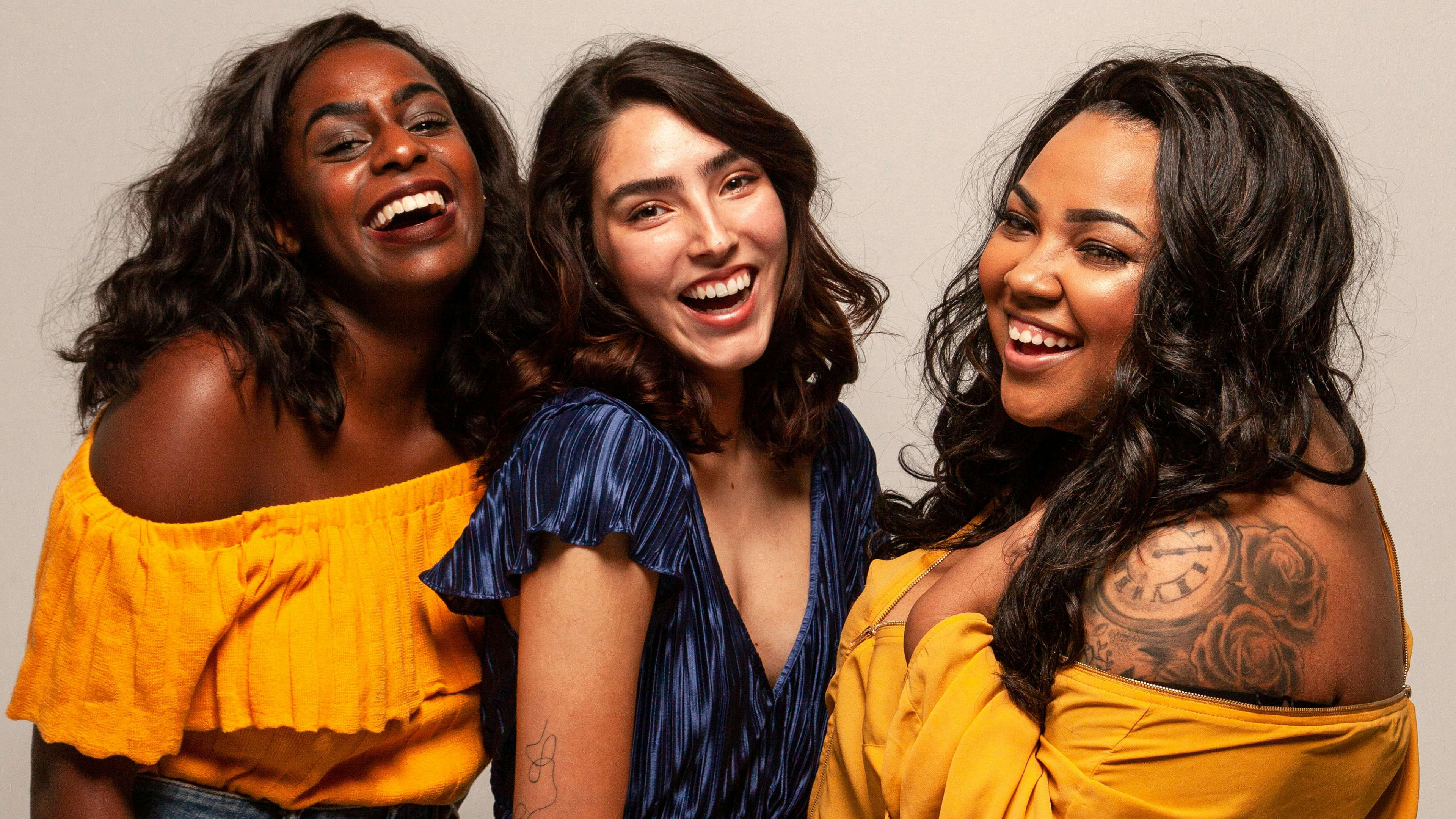 Three Young Women Laughing