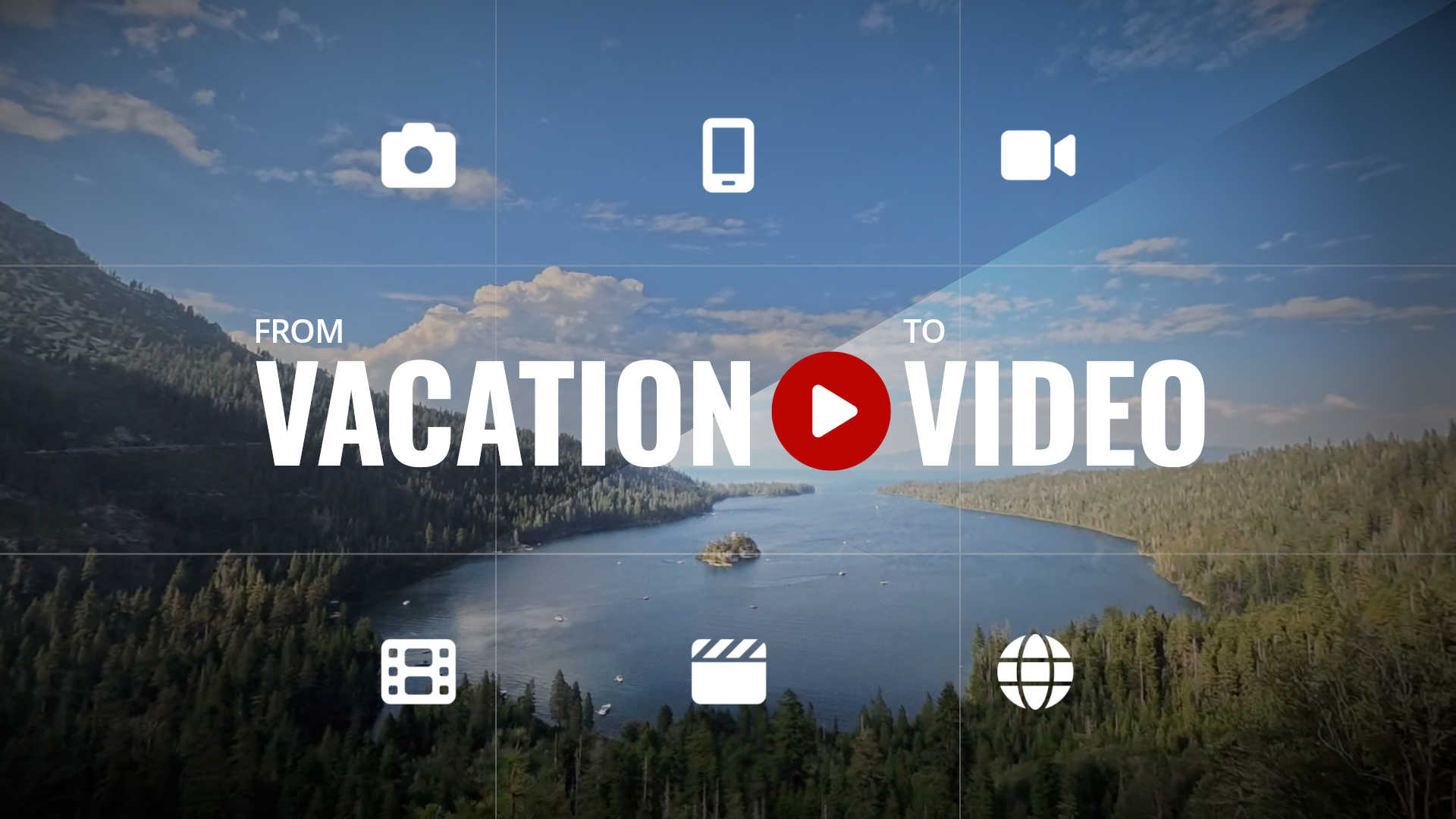 Scenic view of Lake Tahoe, representing a creative journey into video production
