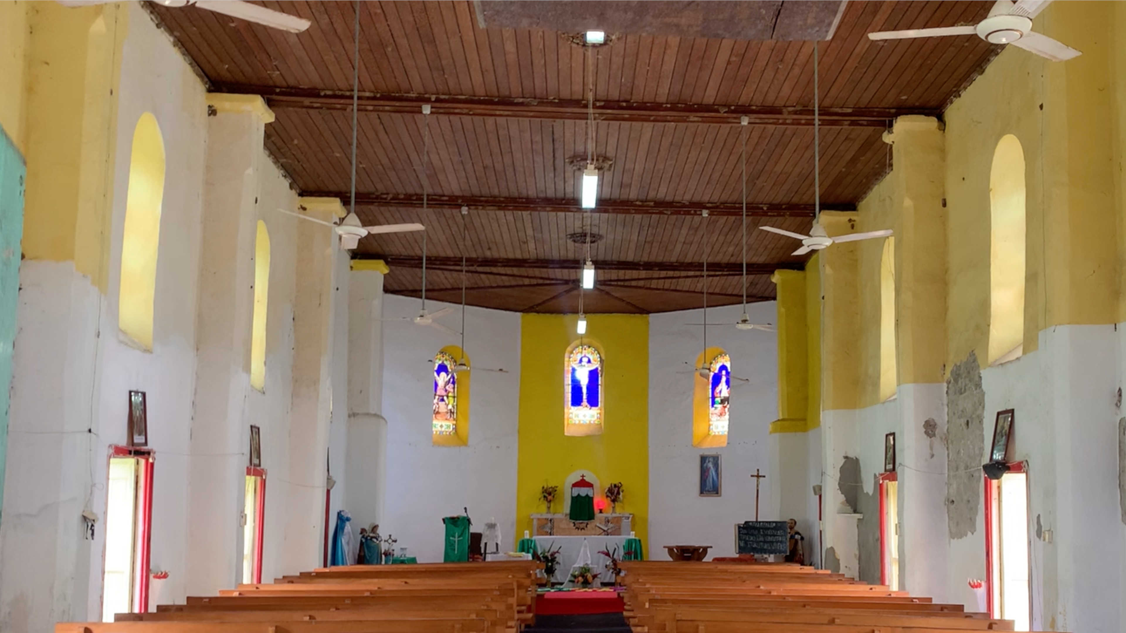 Me standing with my mom, brother and sister along with our Fijian resort host Gabi