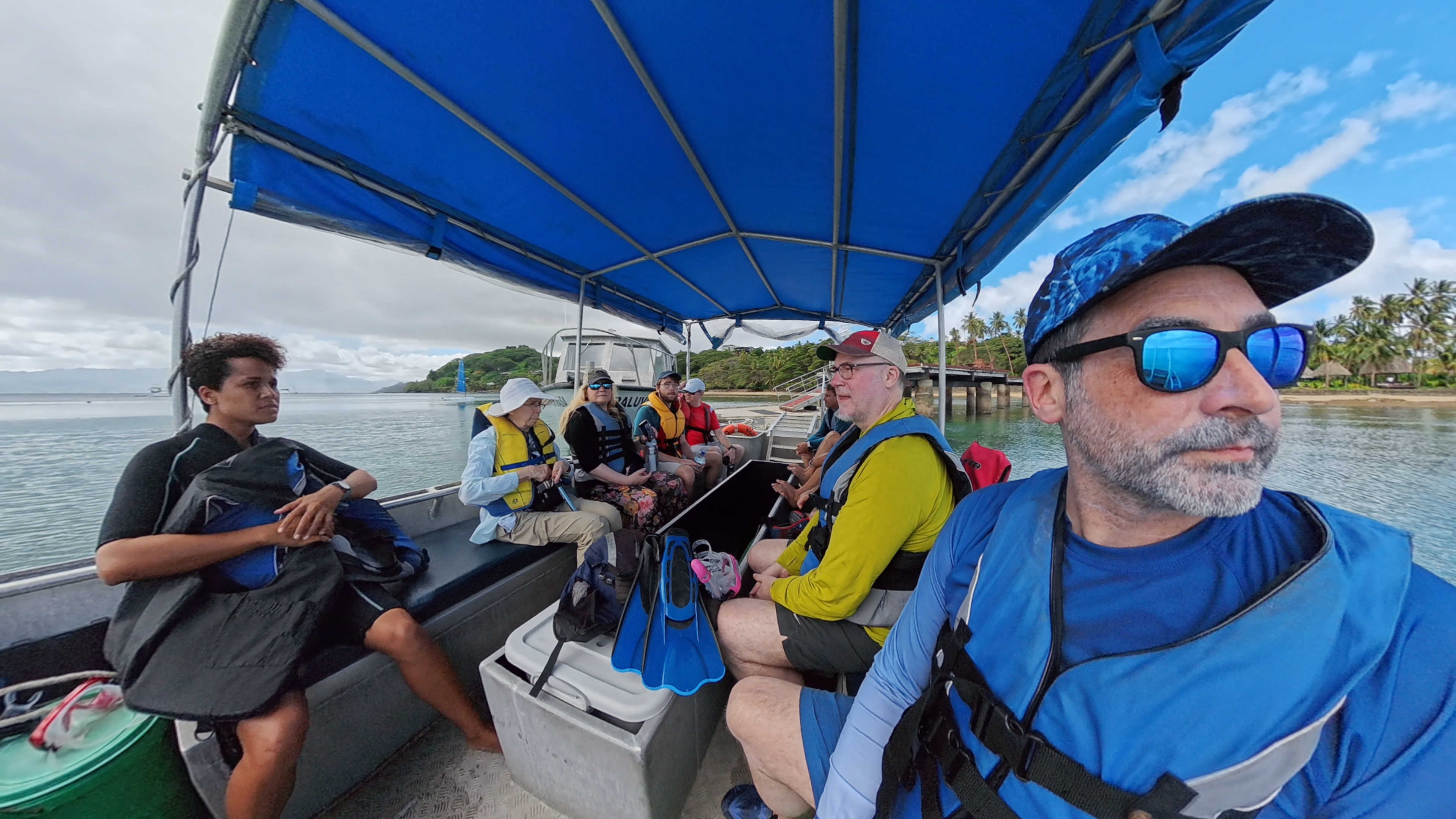 Myself and my family on the boat to Split Rock