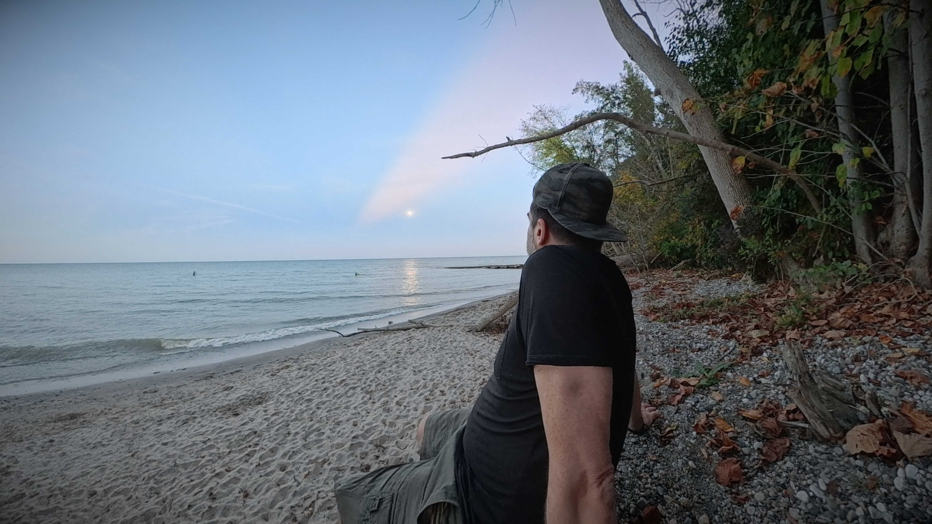 Me walking down the path smiling