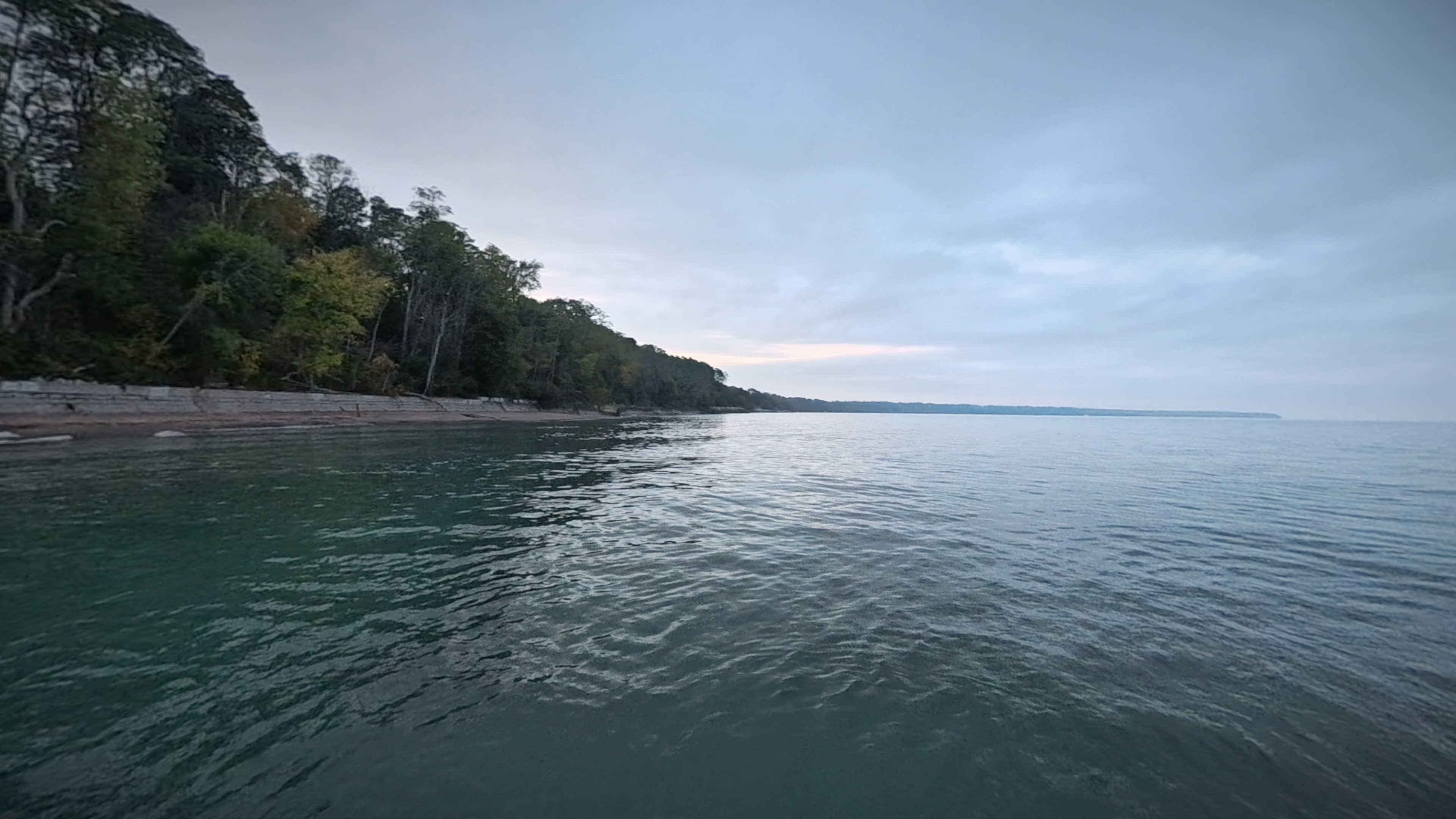 Looking north from the pier at Big Bay Park