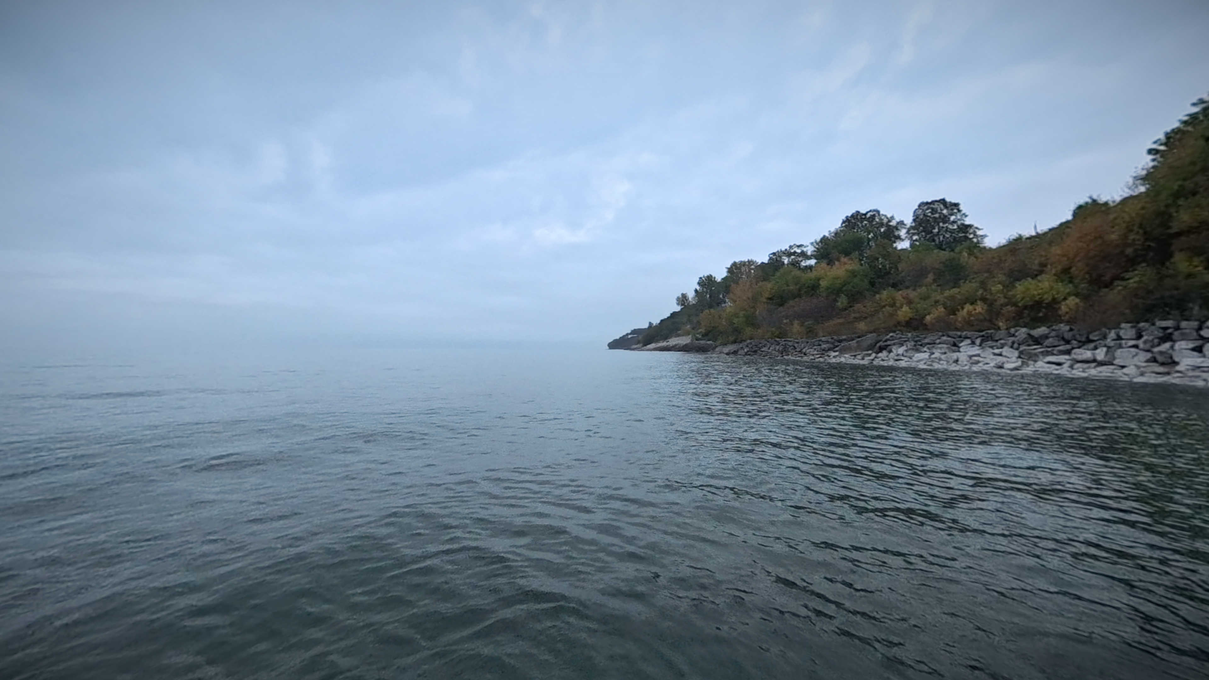 Looking south from the pier at Big Bay Park