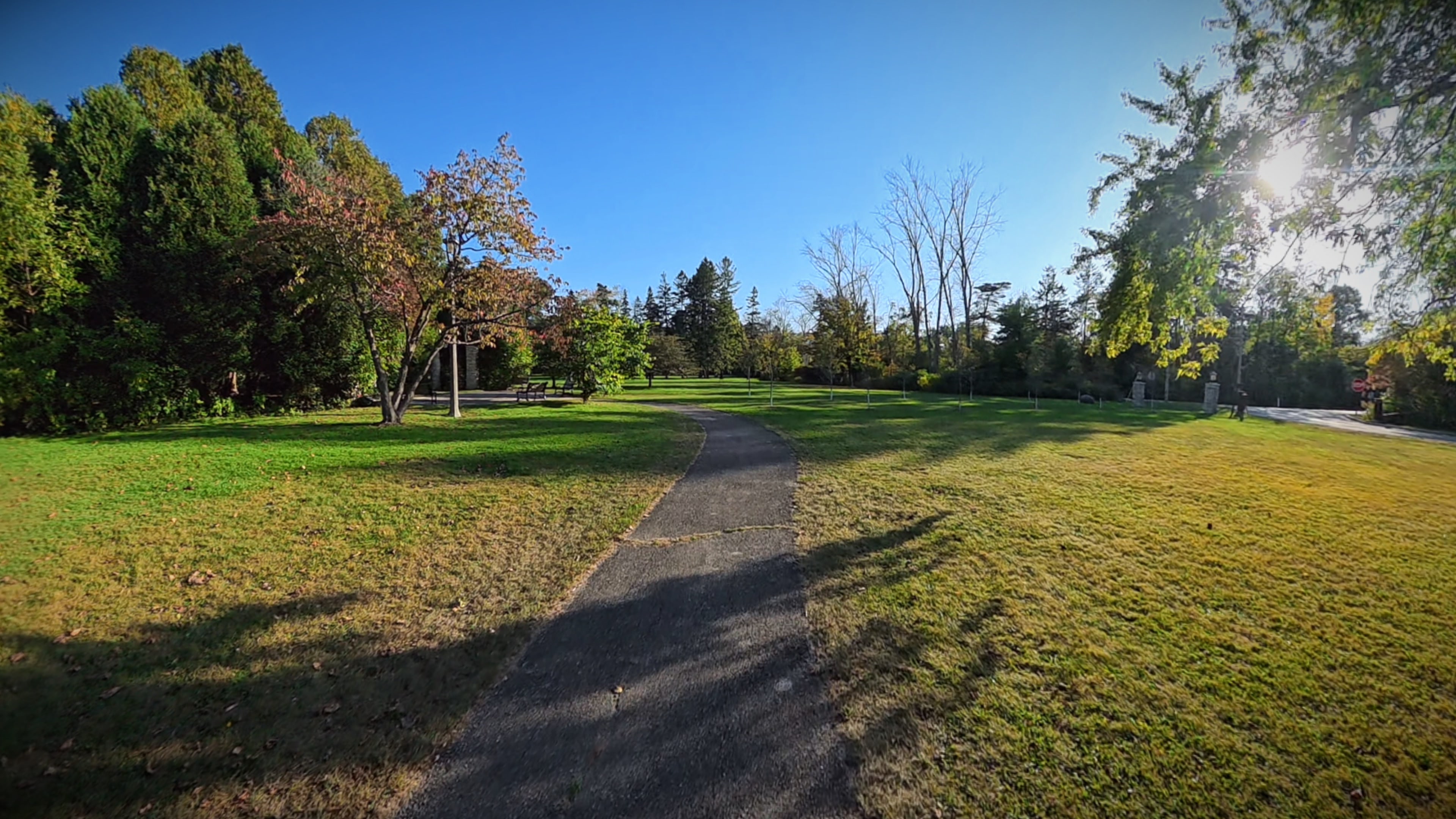 A path through a grassy field in Doctor's Park; Fox Point, WI