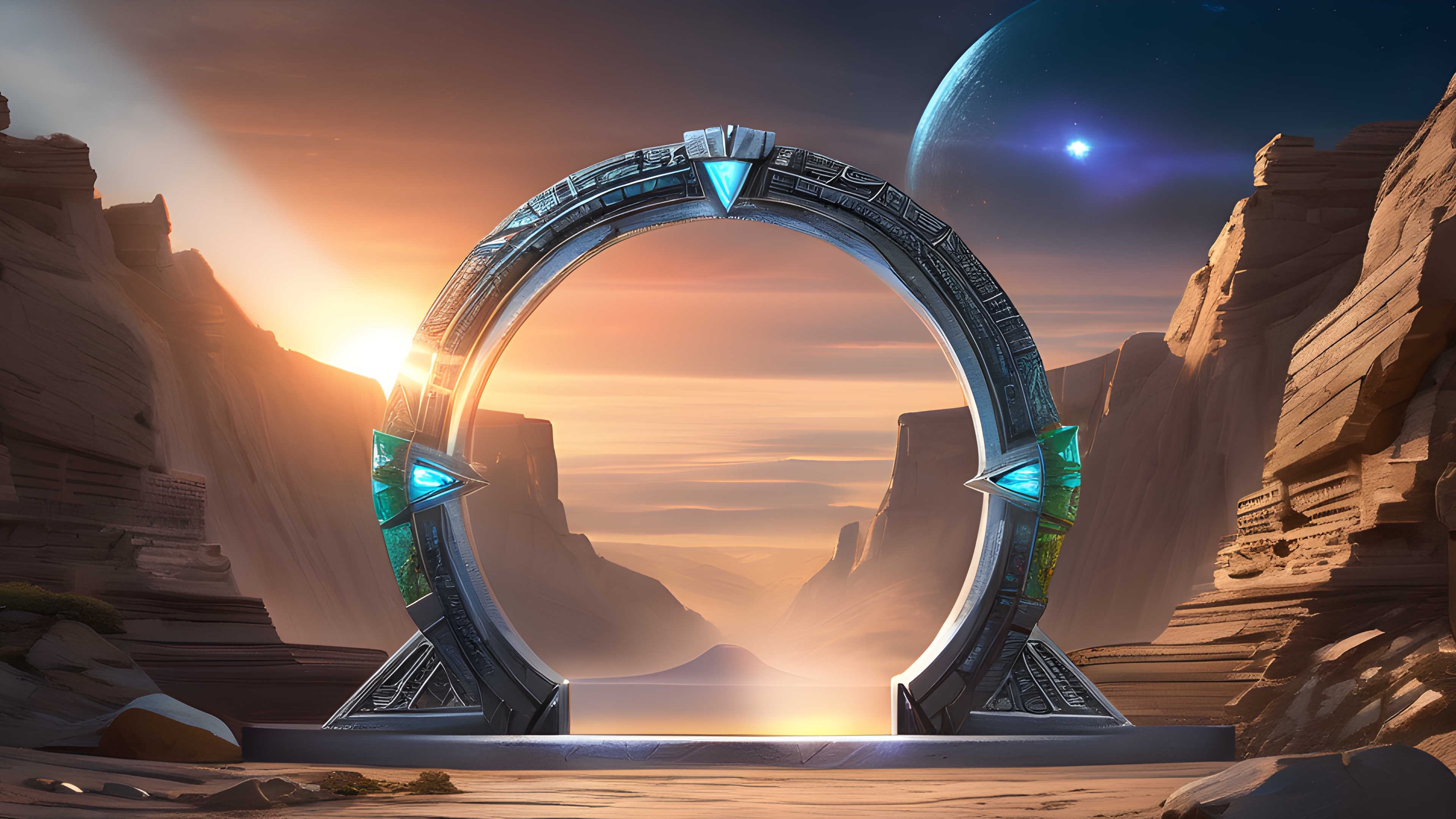 A digital rendering of a stargate